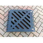 Composite Gully Grate and Frame 470 x 470mm Clear Opening  - Lockable. Rated D400 (40 Tons) CG4747D400 